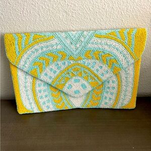 Beaded Envelope Clutch or crossbody